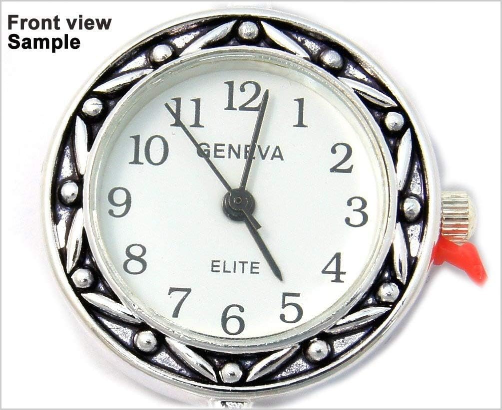 10 Mix Silver Tone Geneva Elite Watch Faces for Beading, Loops and Battery Included