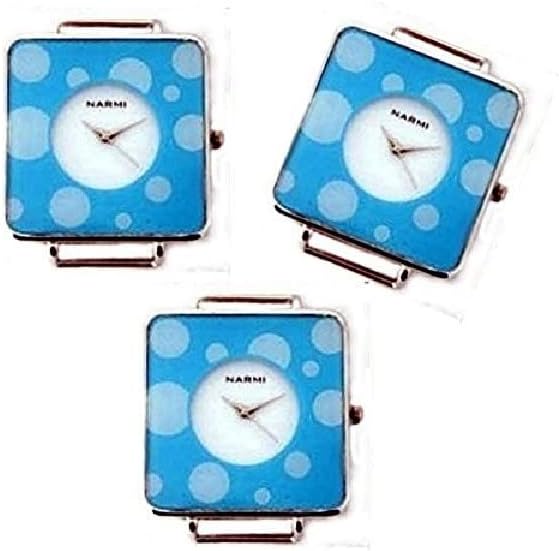 PlanetZia 2pcs Square Dotted Ribbon Watch Faces for Your Interchangeable Beaded Bands
