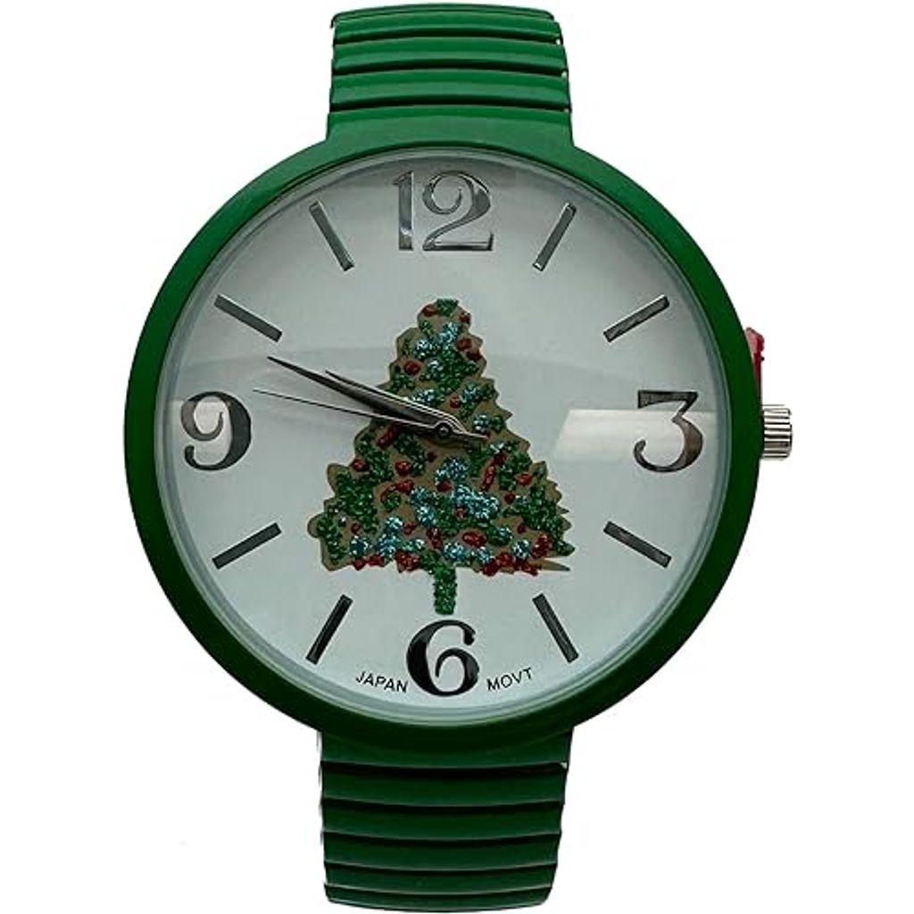 Christmas Watch - Snowman, Santa Claus, Christmas Tree and Snowflakes Quartz Watch for Women Men Kids Xmas Gift