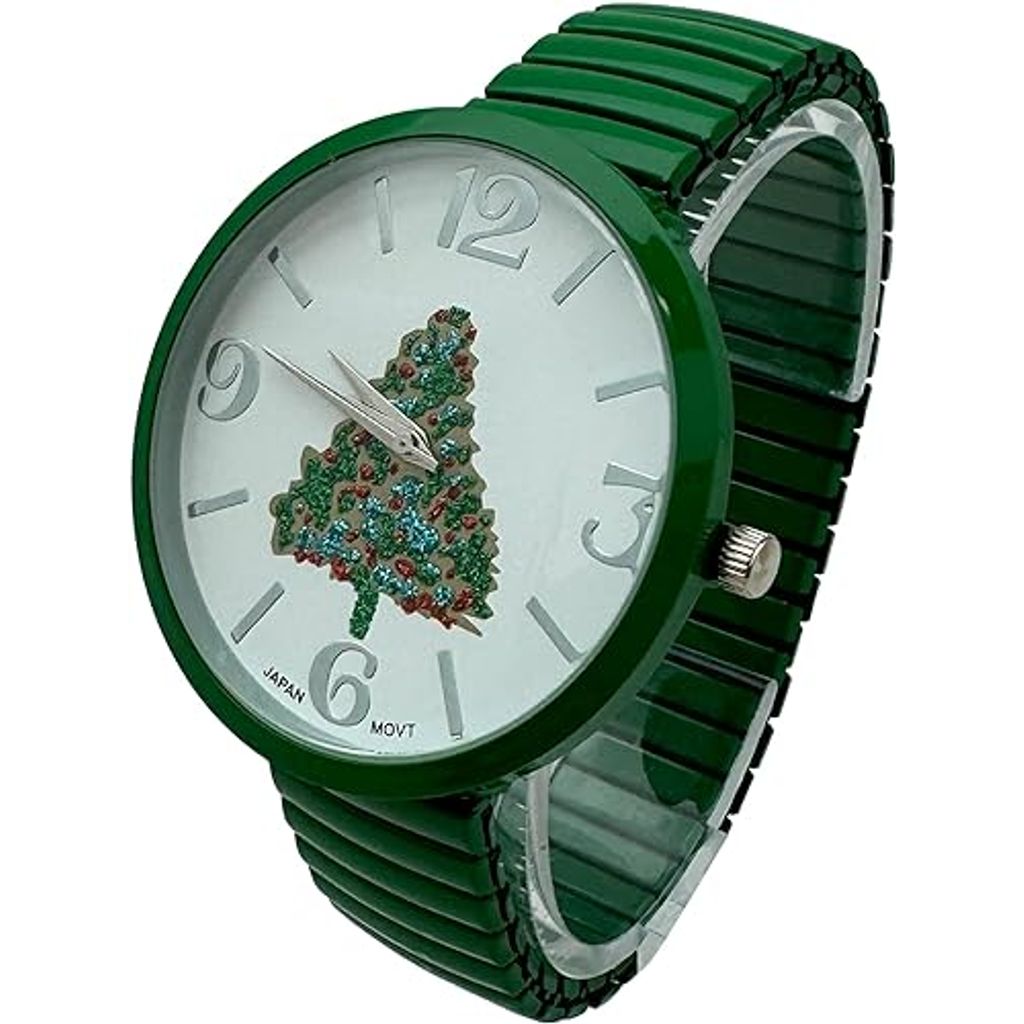 Christmas Watch - Snowman, Santa Claus, Christmas Tree and Snowflakes Quartz Watch for Women Men Kids Xmas Gift