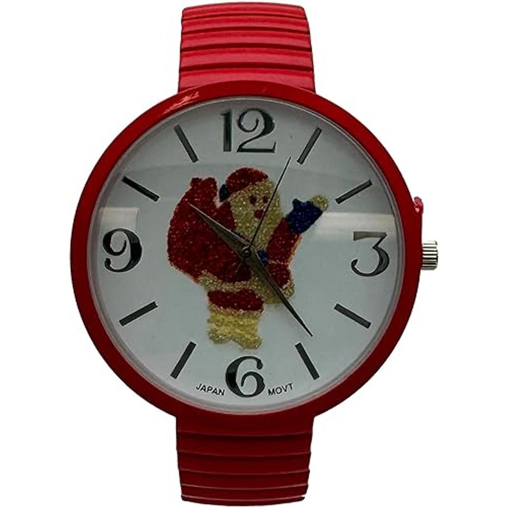 Christmas Watch - Snowman, Santa Claus, Christmas Tree and Snowflakes Quartz Watch for Women Men Kids Xmas Gift