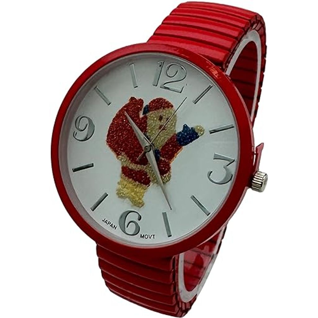 Christmas Watch - Snowman, Santa Claus, Christmas Tree and Snowflakes Quartz Watch for Women Men Kids Xmas Gift
