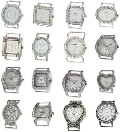 Ewatchwholesale Watch Faces Lot, Silicone Band Watch Set Analog Quartz Unisex Watches, Mixed Colors Silicone Strap Wristwatches