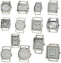 Ewatchwholesale Watch Faces Lot, Silicone Band Watch Set Analog Quartz Unisex Watches, Mixed Colors Silicone Strap Wristwatches