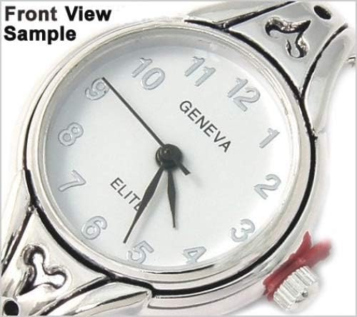 10 Mix Silver Tone Geneva Elite Watch Faces for Beading, Loops and Battery Included