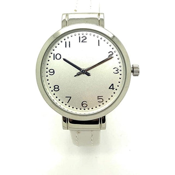 Ladies Plain Leather Round Bangle with Easy Read Excellent Watches Bangle Cuff Fashion Watch