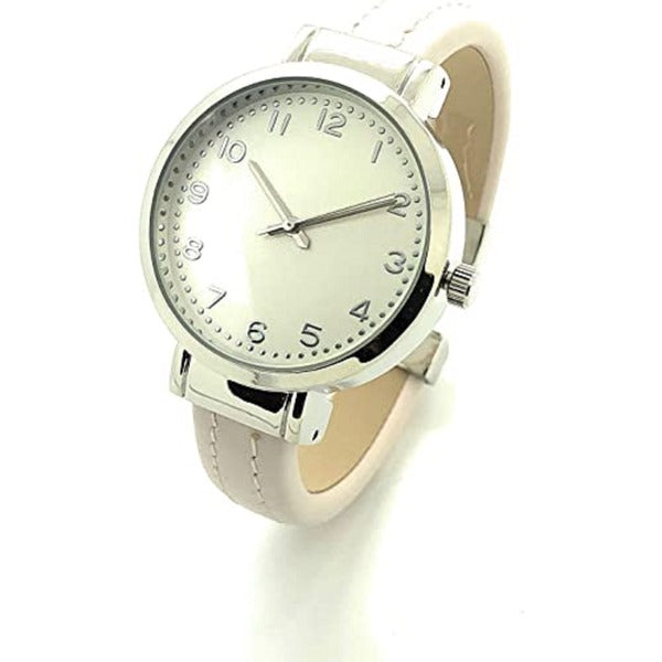 Ladies Plain Leather Round Bangle with Easy Read Excellent Watches Bangle Cuff Fashion Watch