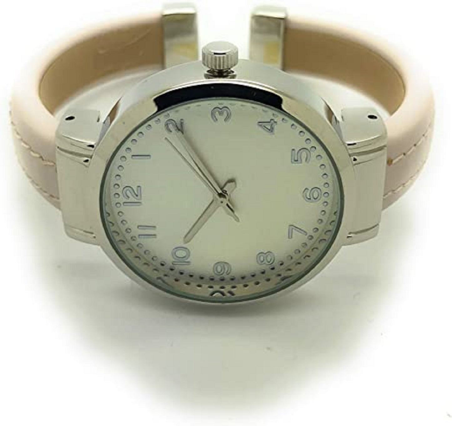 Ladies Plain Leather Round Bangle with Easy Read Excellent Watches Bangle Cuff Fashion Watch