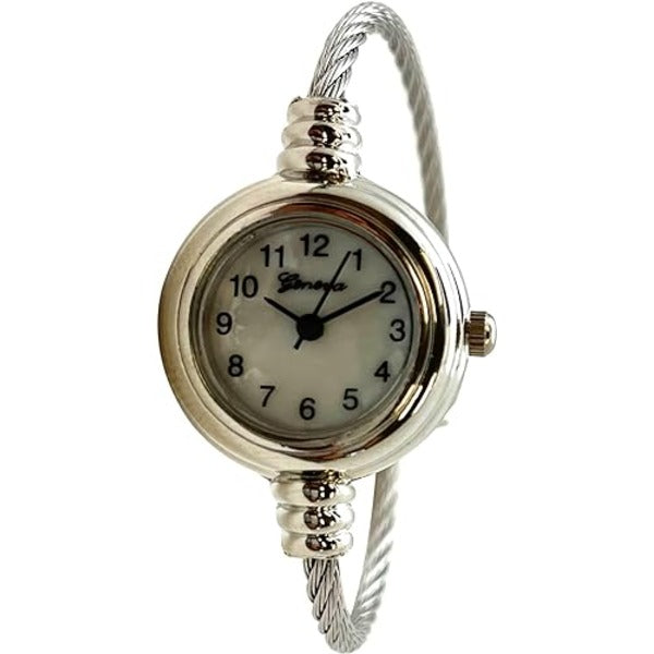 Excellent Watches for Women, Bangle Fashion Wire Watches, Easy Read, White Dial