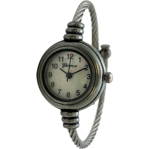 Excellent Watches for Women, Bangle Fashion Wire Watches, Easy Read, White Dial