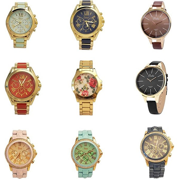 Excellent Watches Unisex Fashion Wristwatch for Halloween and Christmas Surprise Gifts for Husband, Wife and Parents, Mix 3 Pcs lot