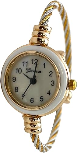 Excellent Watches for Women, Bangle Fashion Wire Watches, Easy Read, White Dial