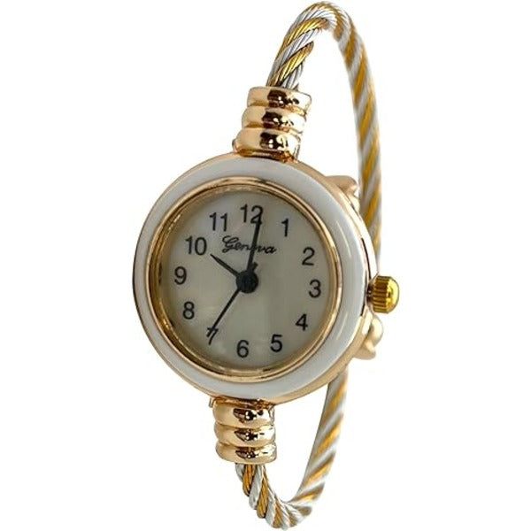 Excellent Watches for Women, Bangle Fashion Wire Watches, Easy Read, White Dial