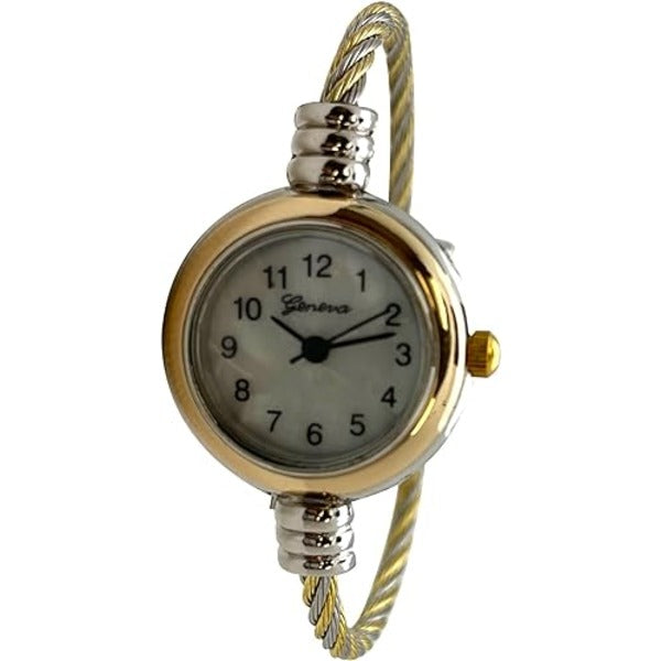 Excellent Watches for Women, Bangle Fashion Wire Watches, Easy Read, White Dial