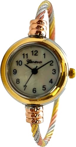 Excellent Watches for Women, Bangle Fashion Wire Watches, Easy Read, White Dial