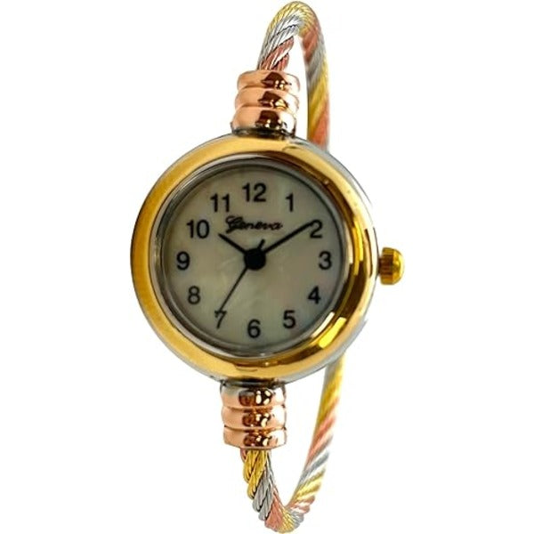 Excellent Watches for Women, Bangle Fashion Wire Watches, Easy Read, White Dial