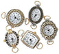 Mix Geneva Elite Watch Faces for Beading (5 PCs), Loops and Battery Included (Two Tone)