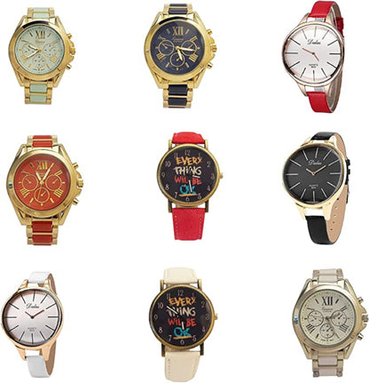 Excellent Watches Unisex Fashion Wristwatch for Halloween and Christmas Surprise Gifts for Husband, Wife and Parents, Mix 3 Pcs lot