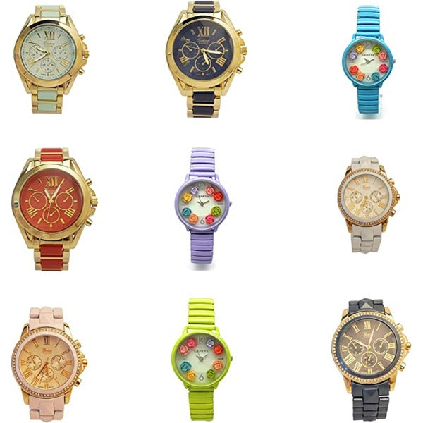 Excellent Watches Unisex Fashion Wristwatch for Halloween and Christmas Surprise Gifts for Husband, Wife and Parents, Mix 3 Pcs lot