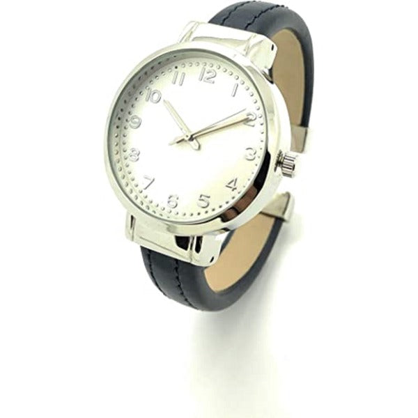 Ladies Plain Leather Round Bangle with Easy Read Excellent Watches Bangle Cuff Fashion Watch