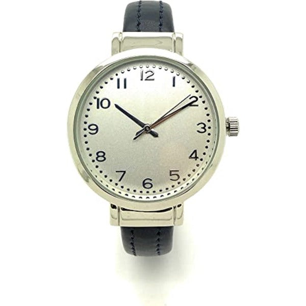 Ladies Plain Leather Round Bangle with Easy Read Excellent Watches Bangle Cuff Fashion Watch