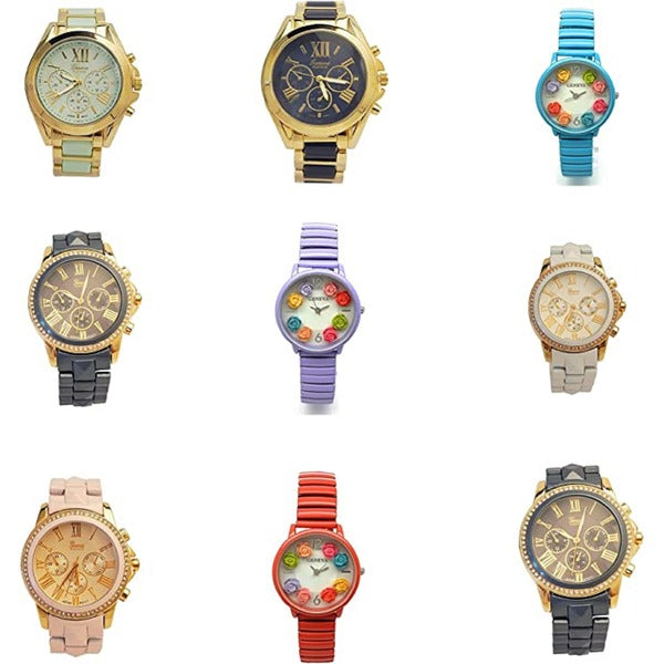 Excellent Watches Unisex Fashion Wristwatch for Halloween and Christmas Surprise Gifts for Husband, Wife and Parents, Mix 3 Pcs lot