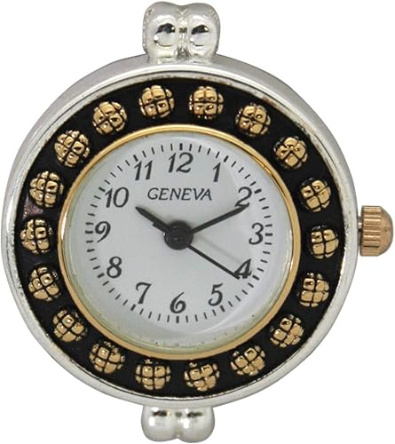 Fashion Watch Wholesale Ladies Geneva Two Tone Round Face Watch Case with Beading Holes