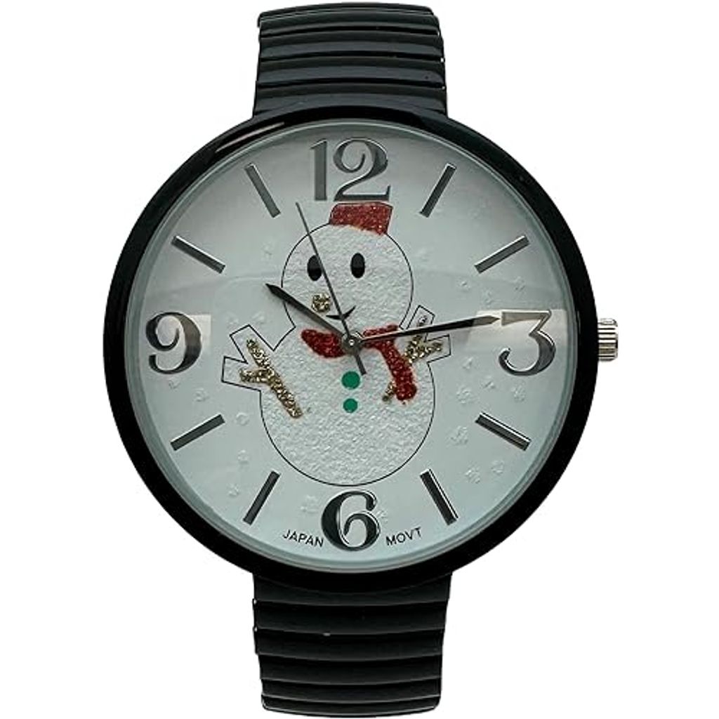 Christmas Watch - Snowman, Santa Claus, Christmas Tree and Snowflakes Quartz Watch for Women Men Kids Xmas Gift