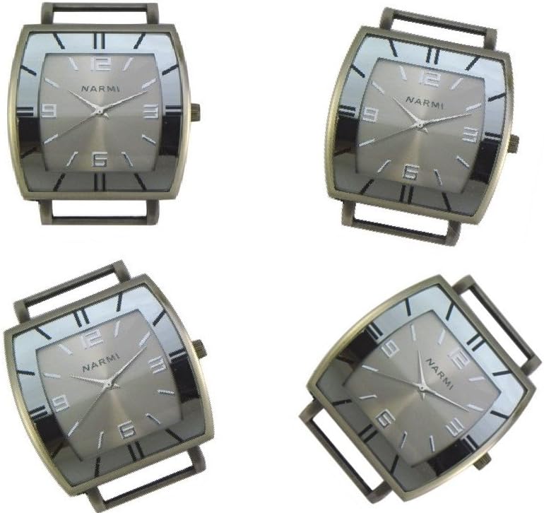 PlanetZia 2pcs Fancy Rectangle Ribbon Watch Faces for Your Interchangeable Beaded Bands TVT-4587