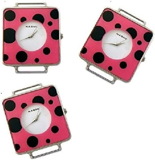 PlanetZia 2pcs Square Dotted Ribbon Watch Faces for Your Interchangeable Beaded Bands