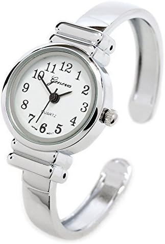 Metal Band Petite Size Women's Bangle Cuff Watch For Women