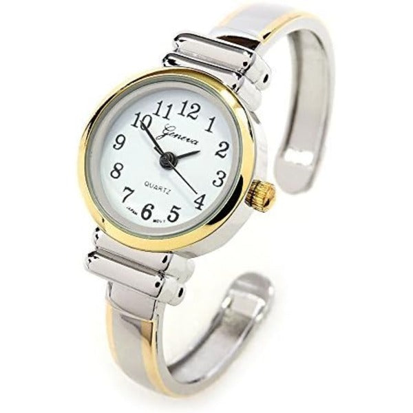 Metal Band Petite Size Women's Bangle Cuff Watch For Women