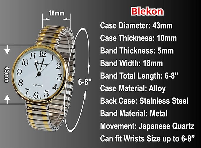 Fashion Watch Wholesale Super Large Stretch Watch Clear Number Easy Read